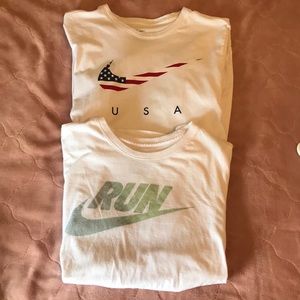 Two Nike short sleeve shirts